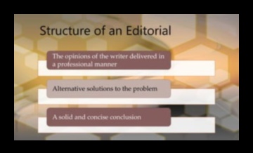 how should an editorial be structured